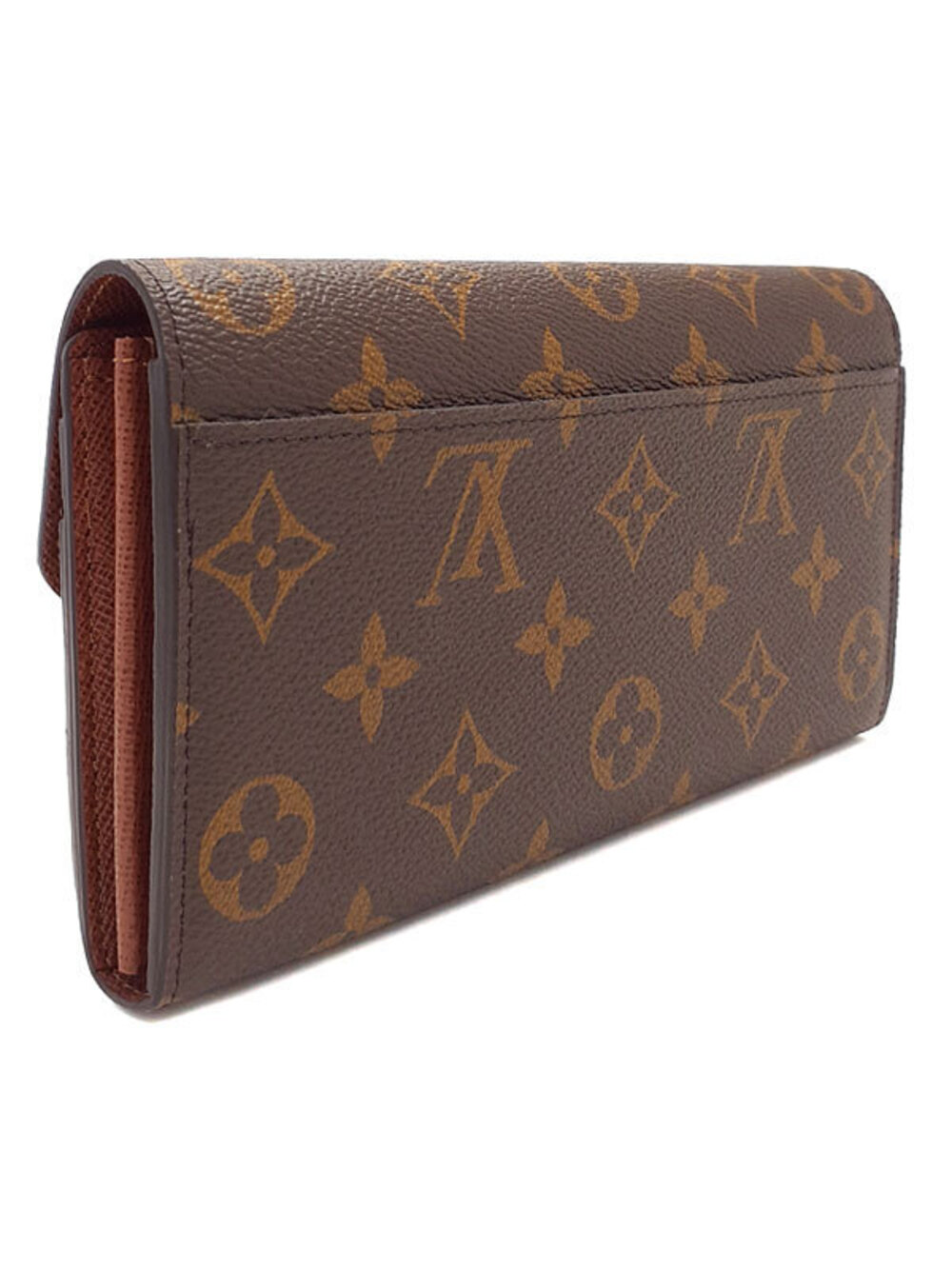 Louis Vuitton Portefeuille Sarah fold Long Wallet Monogram Bi Brown